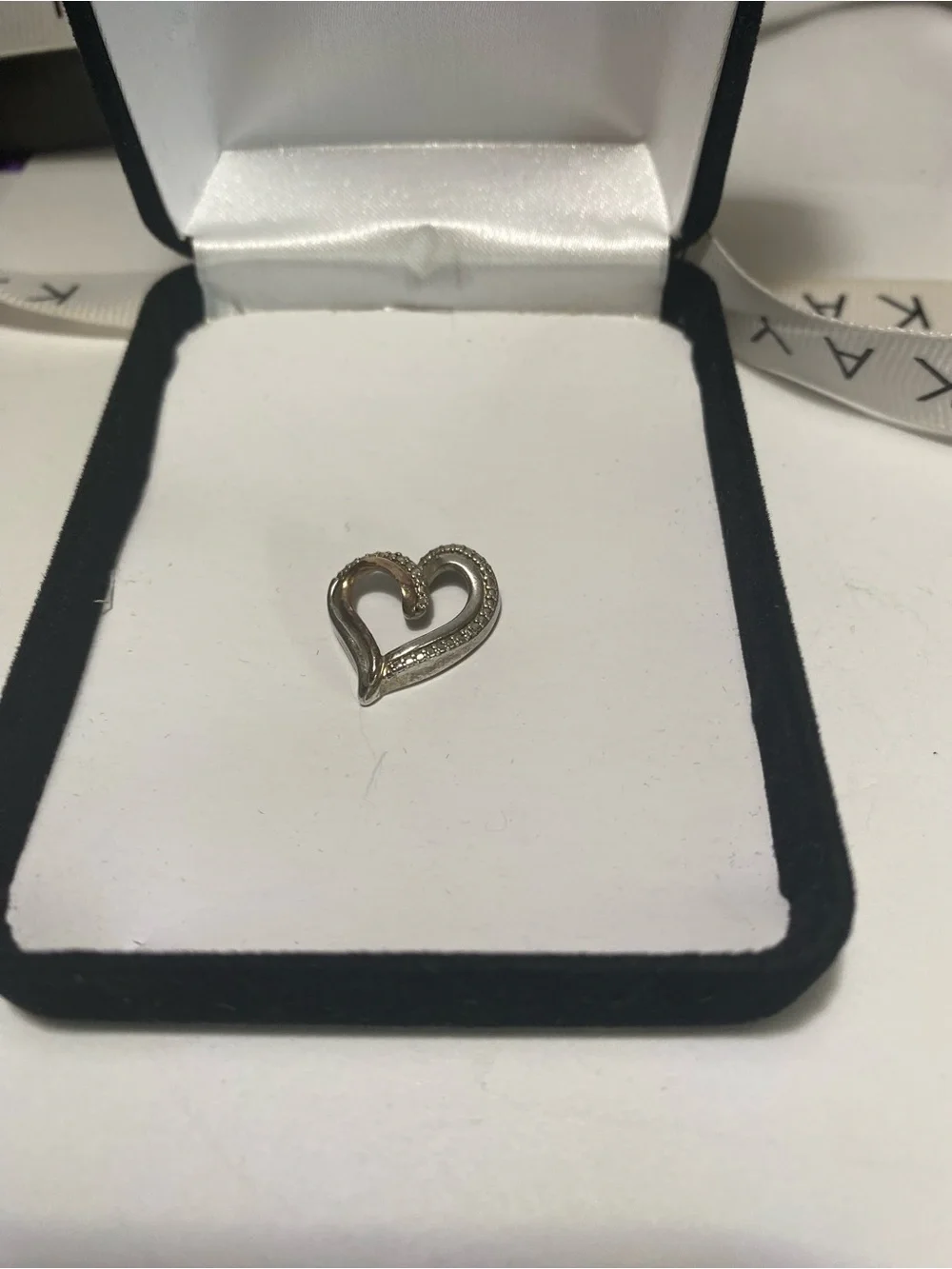 Kay Jewelers Silver Open Heart Pendant